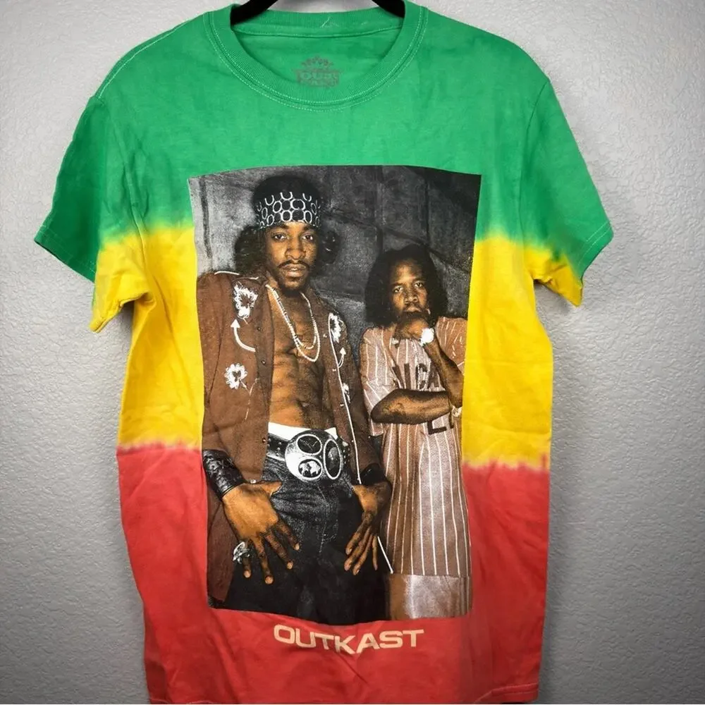 NWOT Hip Hop - Outkast Band  Tie-Dye Graphic Tee - Multicolor, unisex Small
